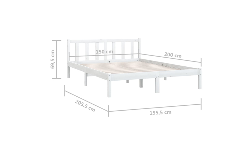 Wooden Bed Frame Single Double Queen King Size Mattress Base Bedroom vidaXL - Picture 14 of 16
