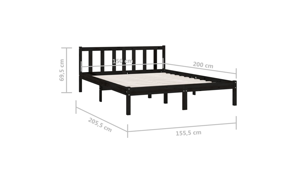 Wooden Bed Frame Single Double Queen King Size Mattress Base Bedroom vidaXL - Picture 7 of 16