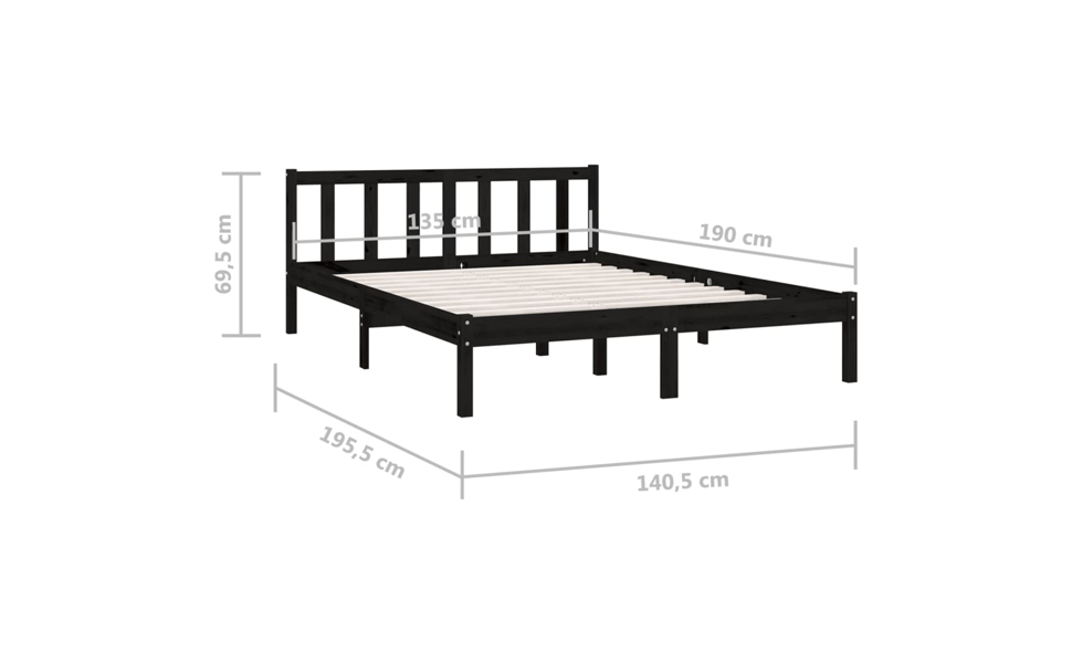 Wooden Bed Frame Single Double Queen King Size Mattress Base Bedroom vidaXL - Picture 10 of 31