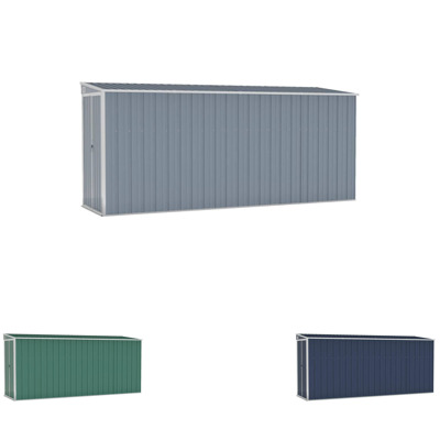 Wall-mounted Garden Shed Tool Storage House Backyard Galvanised Steel vidaXL - Picture 1 of 60