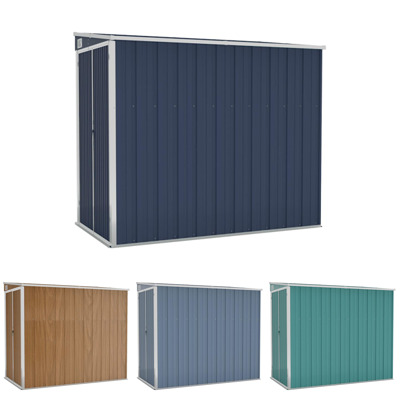 Wall-mounted Garden Shed Tool Storage House Backyard Galvanised Steel vidaXL - Picture 3 of 60
