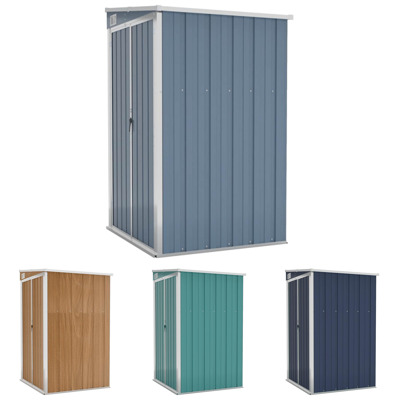 Wall-mounted Garden Shed Tool Storage House Backyard Galvanised Steel vidaXL - Picture 2 of 60