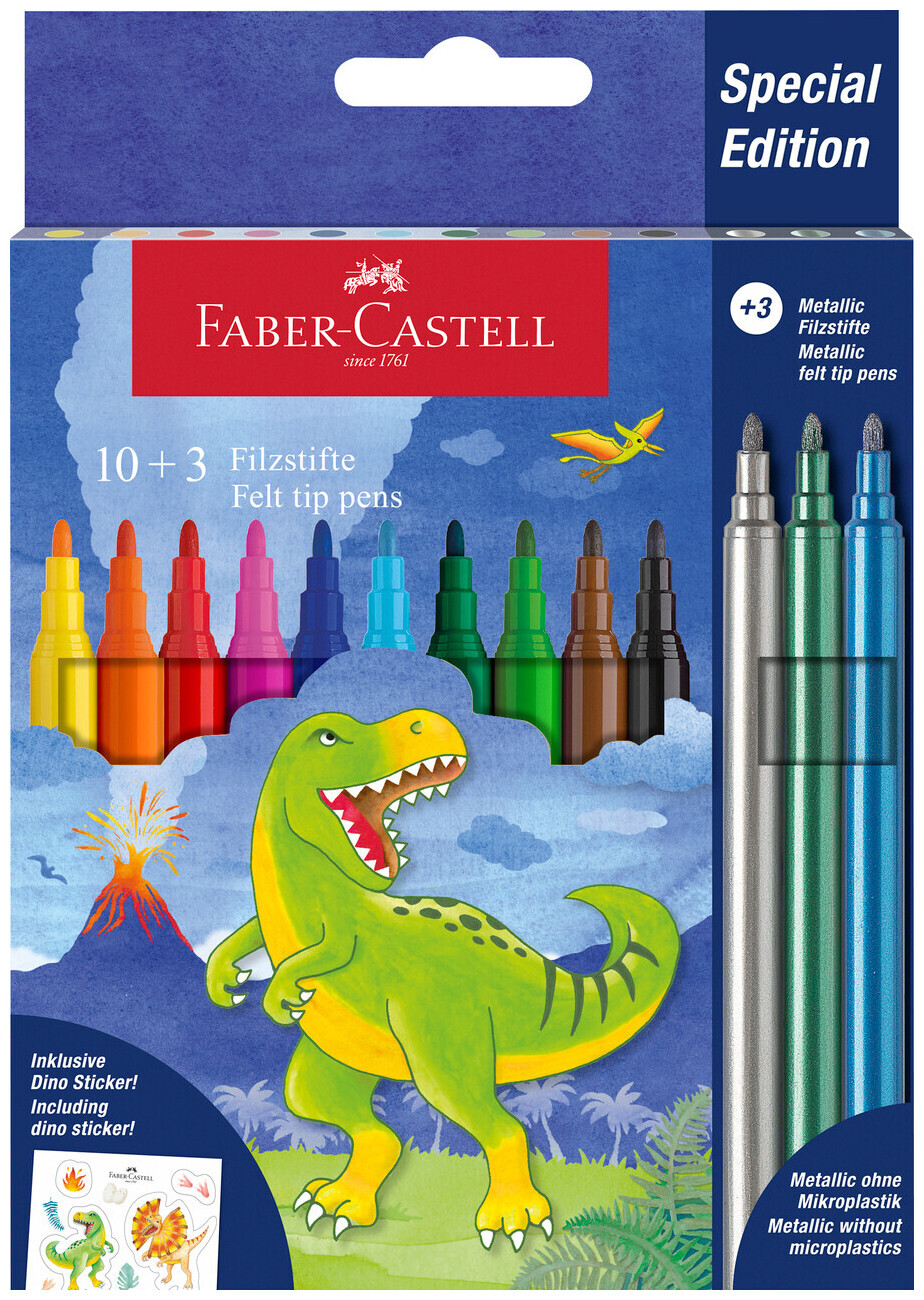 Image of Faber Castell Filzstift Dino 13 Stück