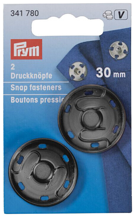 Image of Prym Annähdruckknopf gunmetal 30 mm 2 Stk.