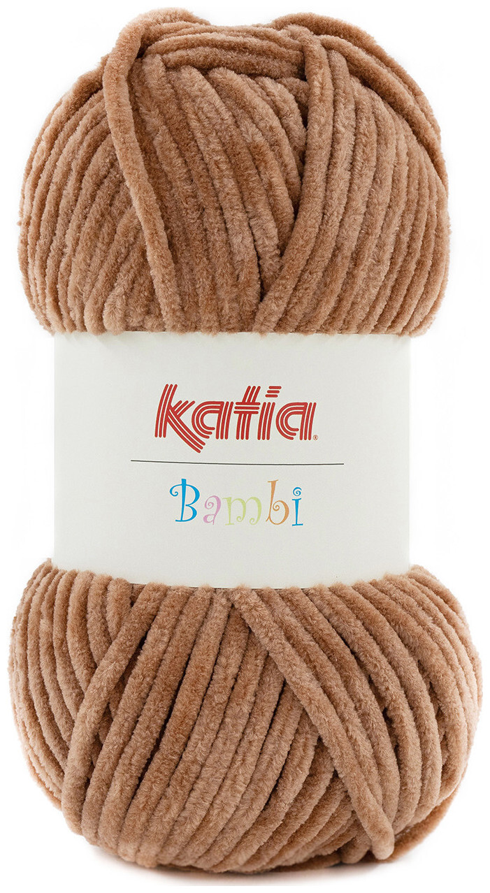 Image of Katia Bambi 330 Chenillegarn braun 100g