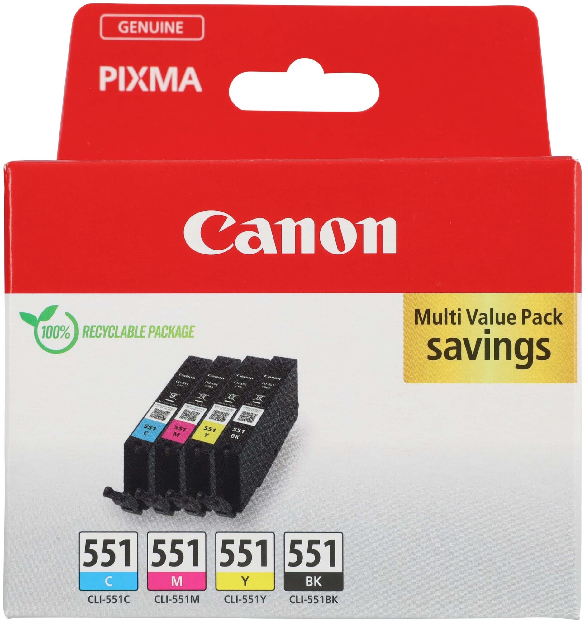 Canon Multipack Tintenpatronen Bkcmy Cli-551