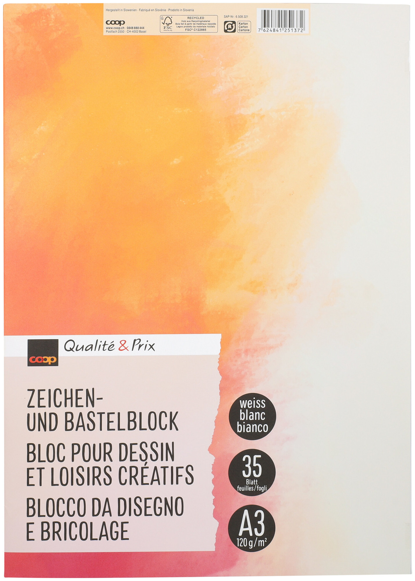 Image of Preisimage-EM Qualité&Prix Zeichenblock A3 120 g/m2