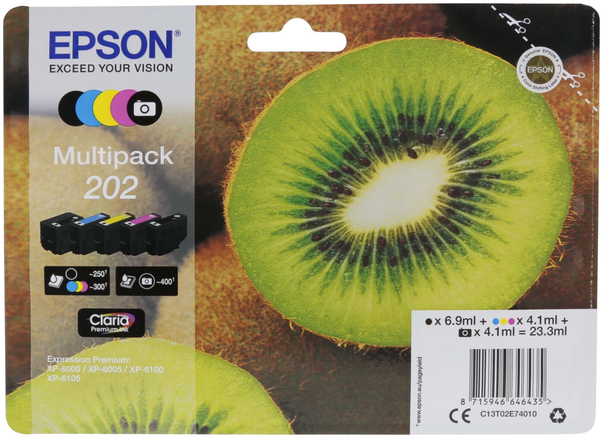 Epson Tintenpatrone color 202 Multipack