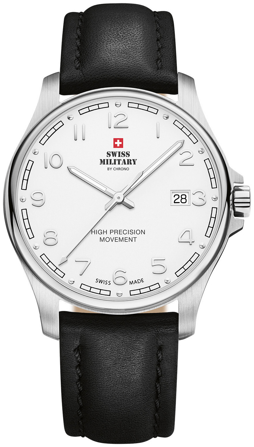 Image of Swiss Military by Chrono Herren-Armbanduhr Analog Quarzwerk mit Lederarmband Sm30200.25