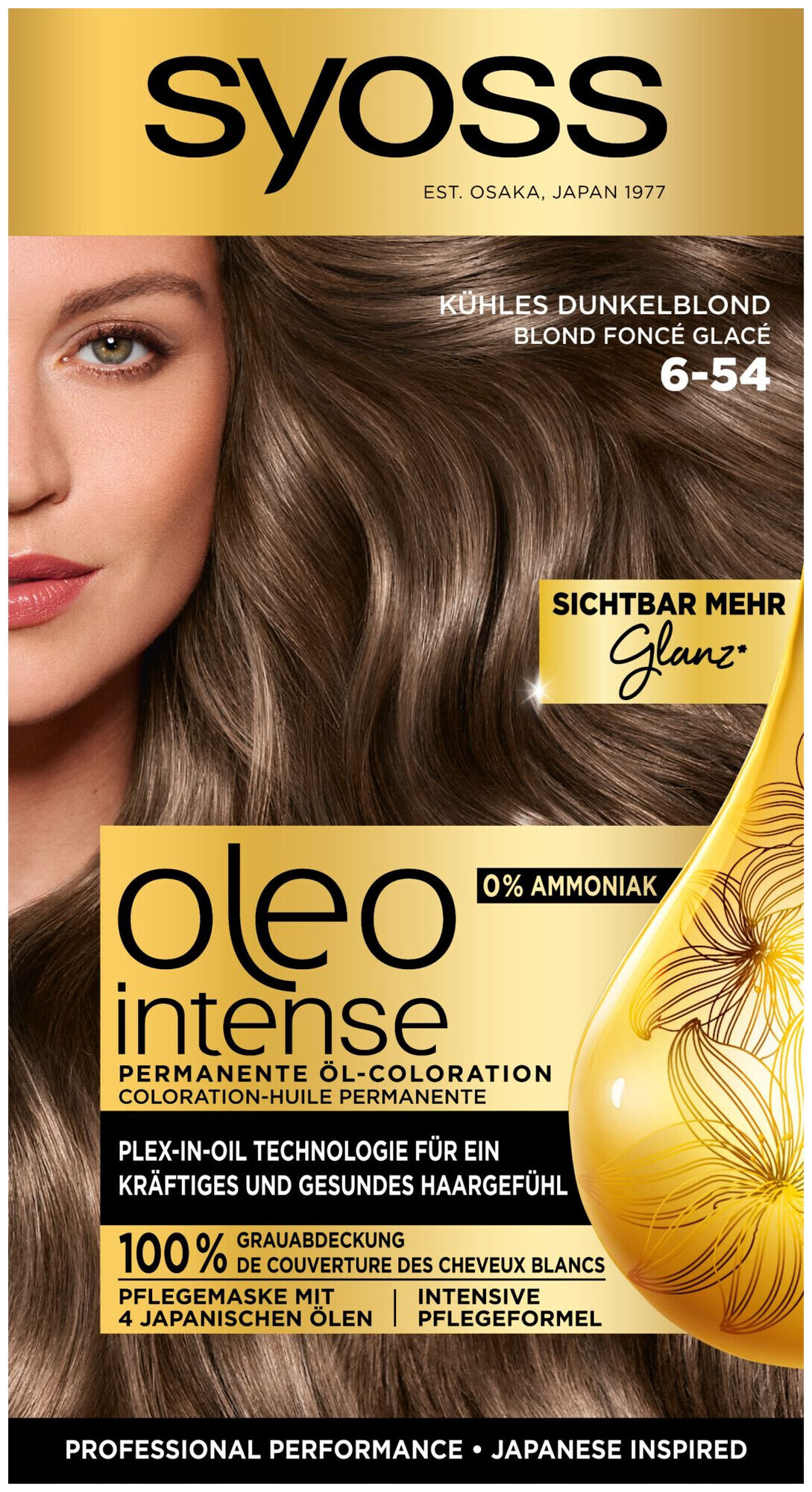 Image of Syoss Oleo Intense Permanente Öl-Coloration 6-54 Kühles Dunkelblond