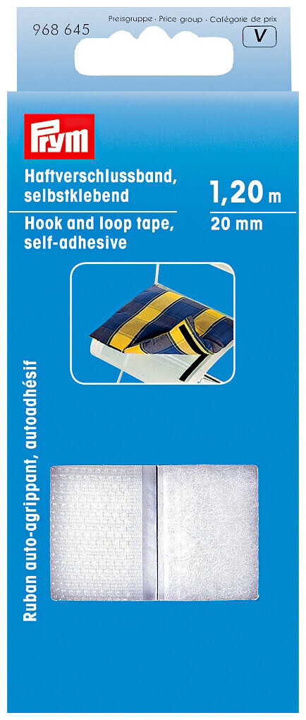 Image of Prym Klettband Haftverschlussband weiss 20 mm 1.2 m selbstklebend