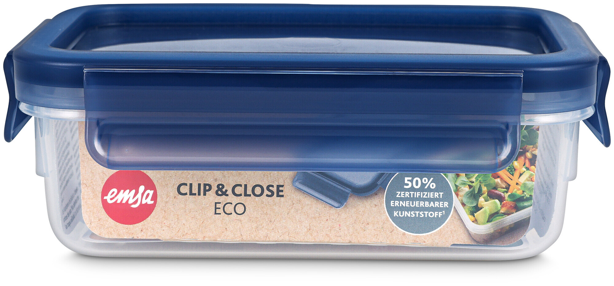 Image of Emsa Clip&Close Frischhaltedose Eco blau 550ml