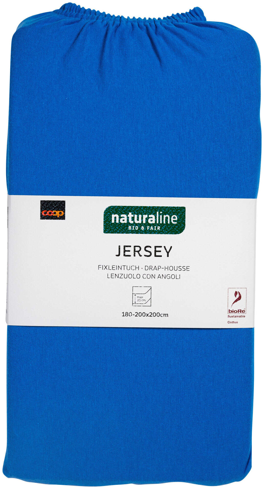 Image of Naturaline Textil Bio Fixl. Jersey 180x200 royalblau