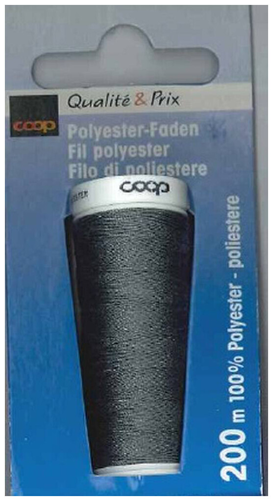Image of Coop Polyester Faden 200m dunkelgrau 1474