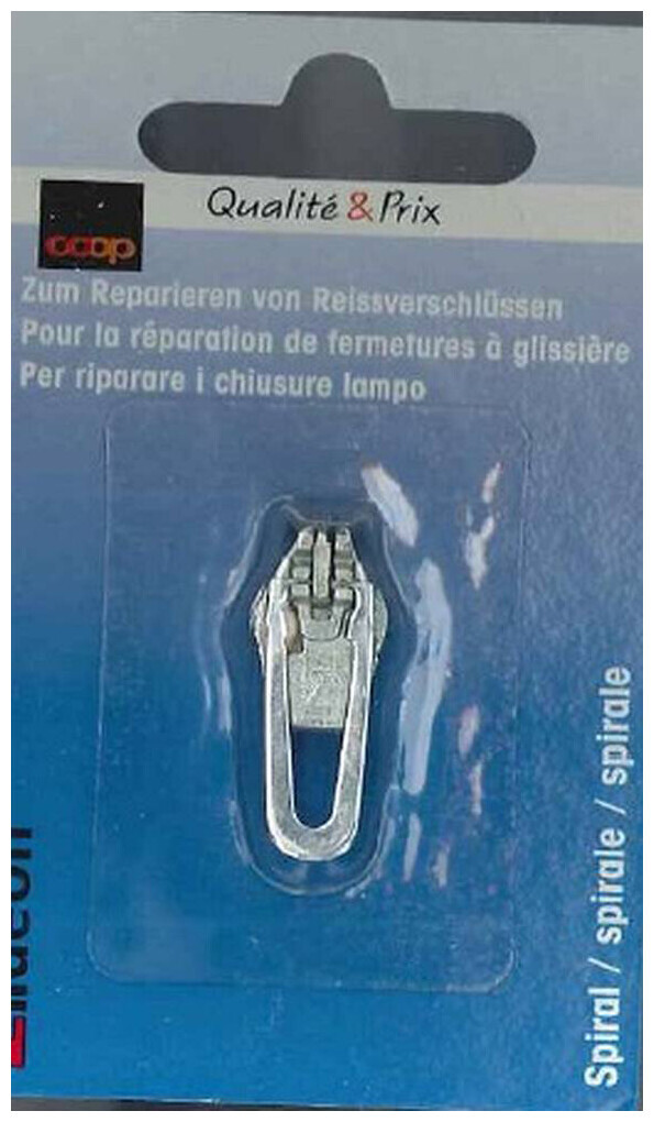 Image of Coop Reissverschluss Reparatur Kit Spiral silber 1 Stk.