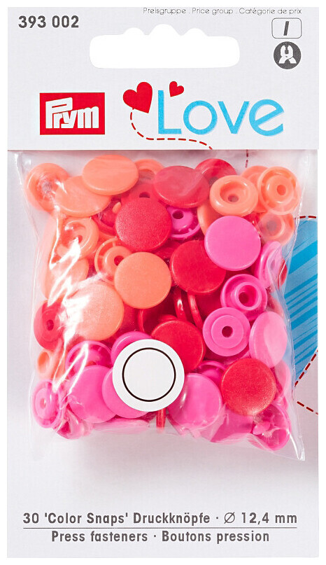 Prym Love Druckknopf Color Snaps rot 12.4 mm 30 Stk.