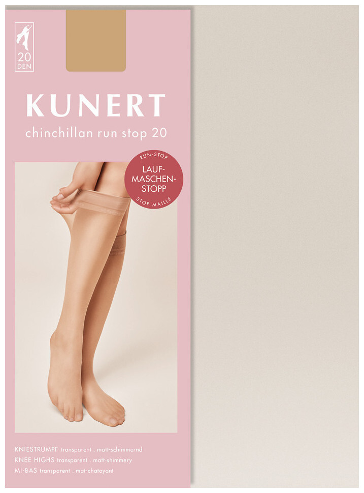 Kunert Kniestrumpf Chinchillan RUN Stop 20 Black 39/42