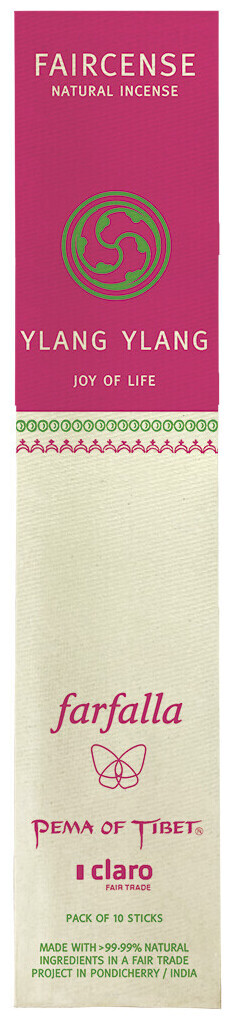 farfalla Ylang Ylang / Joy of Life, Faircense Räucherstäbchen mit Halterung