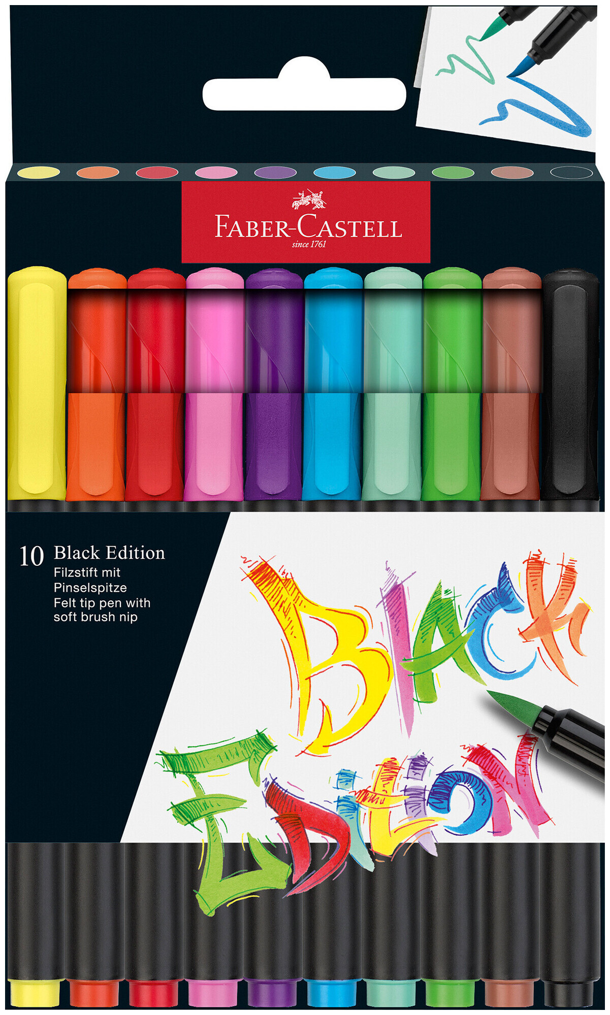 Image of Faber Castell Black Edition Fasermaler 10 Stück