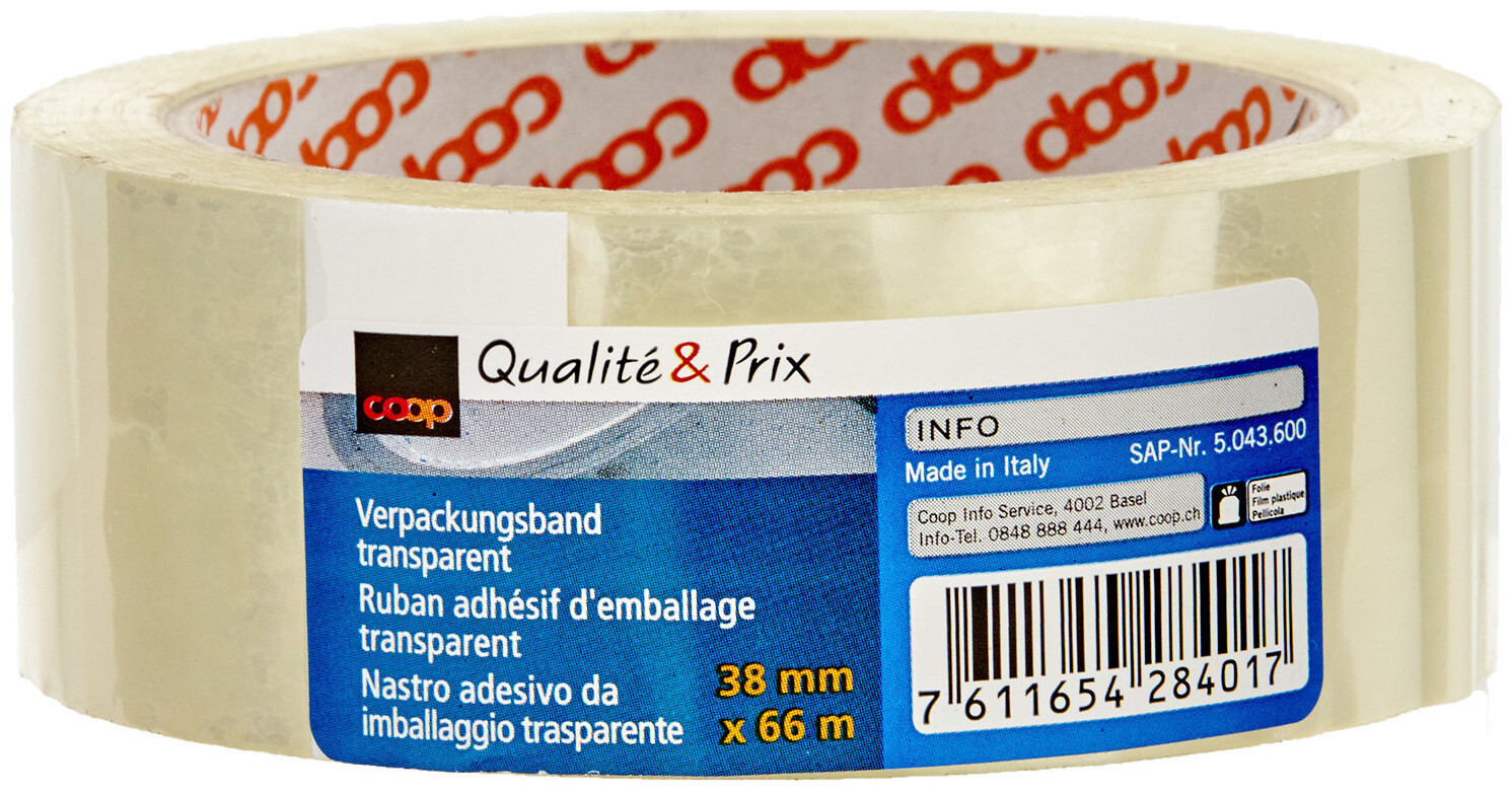 Image of Preisimage-EM Qualité&Prix Verpackungsband transparent 38 mm x 66 m