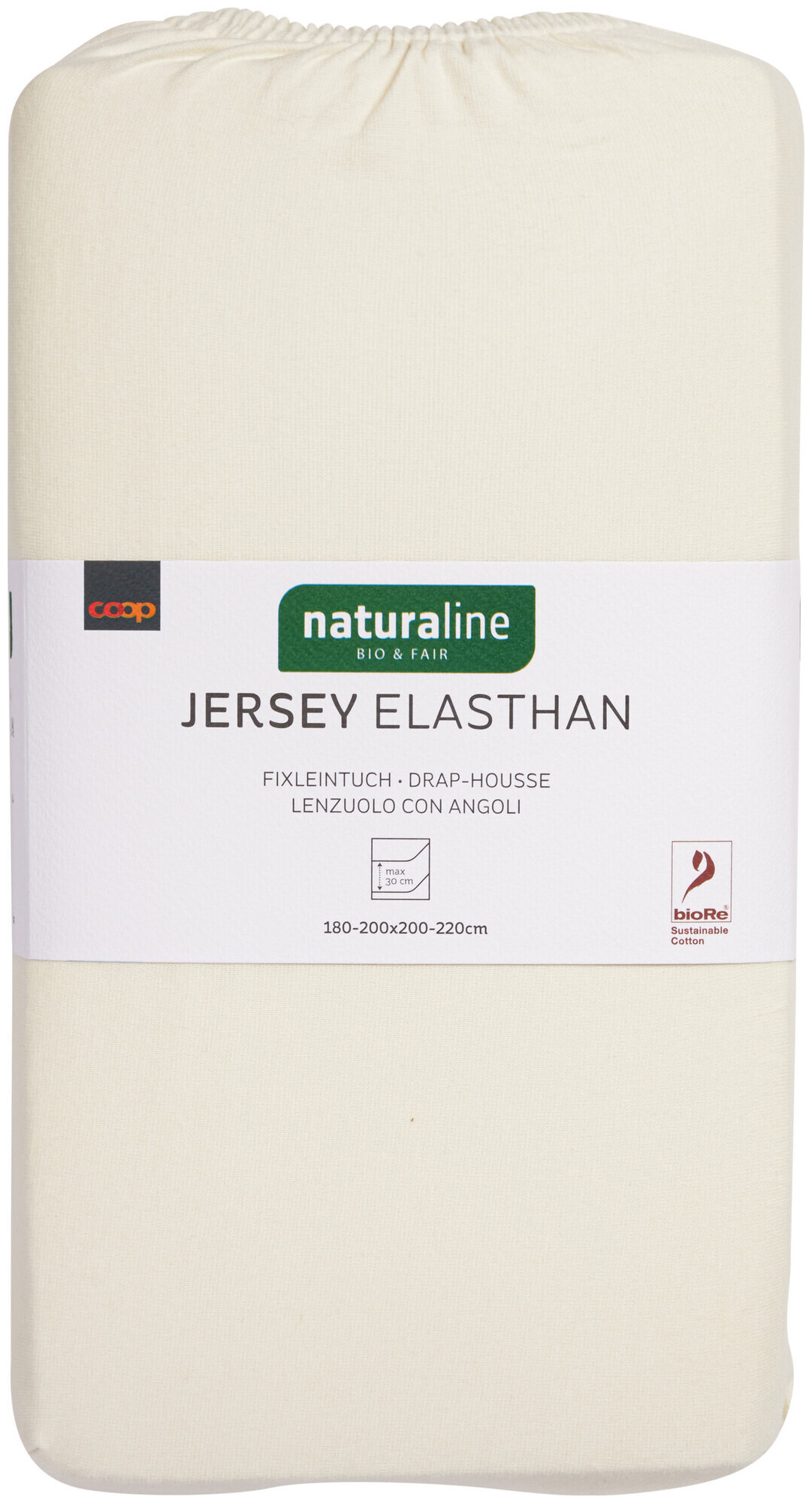 Image of Naturaline Textil Bio Fixl. Jersey EA 180x200 offwhite