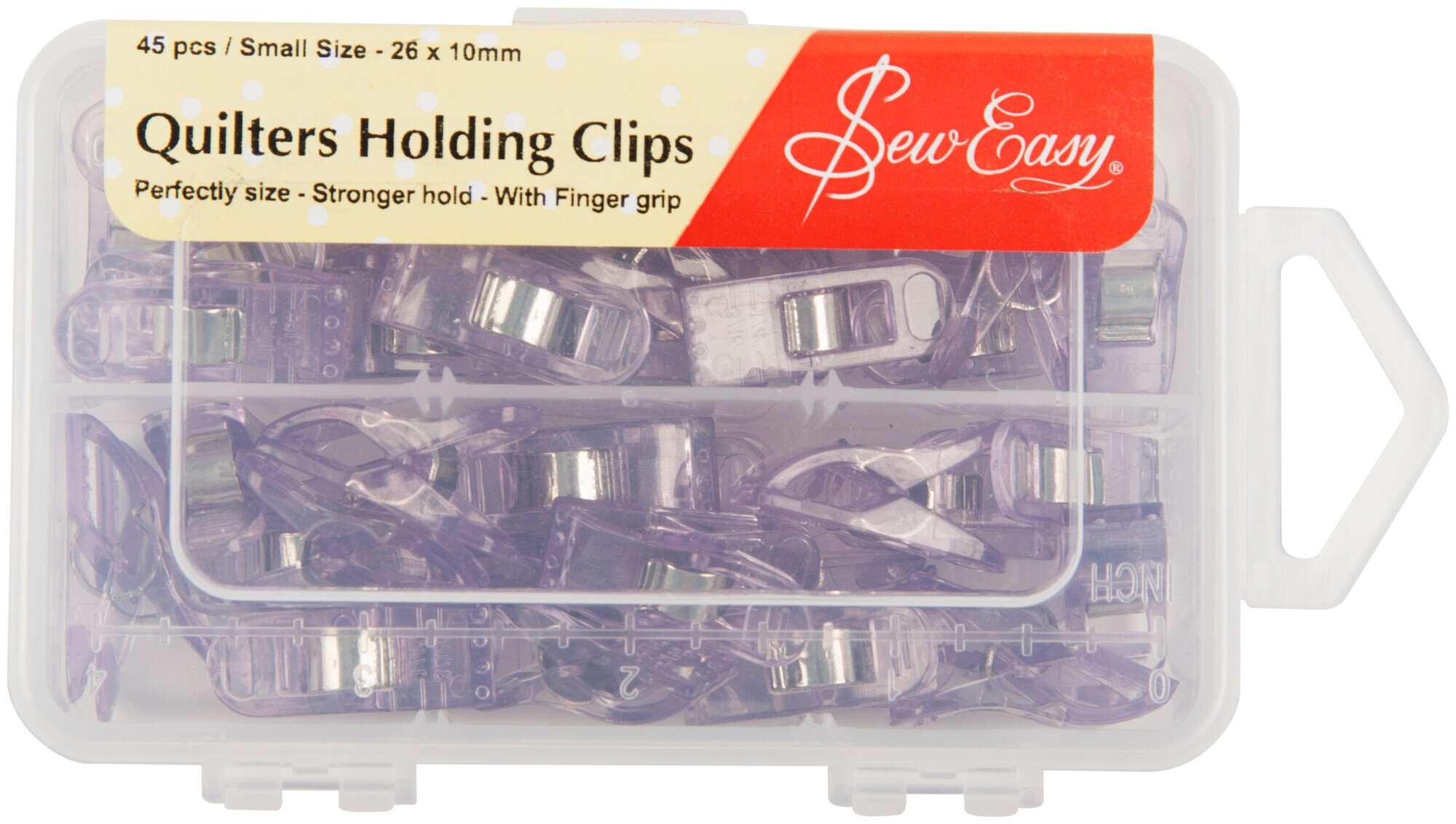 Image of Sew easy Stoffclips small violett 26 x 10 mm Box 45 Stück