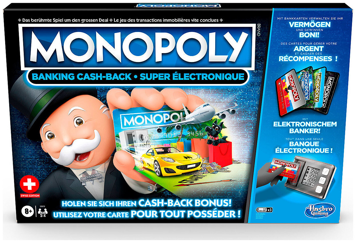 Image of Hasbro Monopoly Banking Cash-Back Schweizerversion 8+ Jah