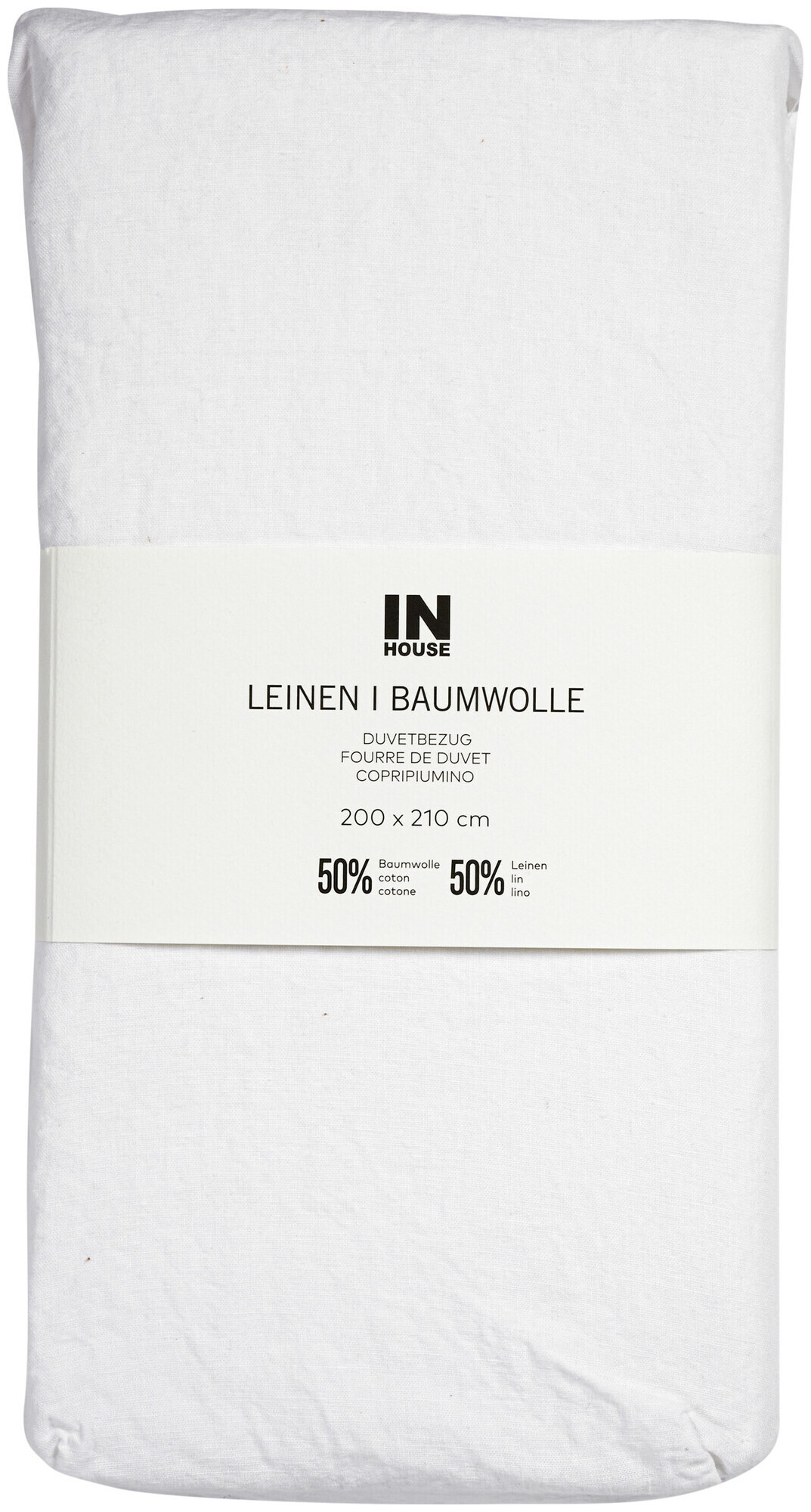 Image of Inhouse Duvet Leinen Fifty-Fifty offwhite 200x210