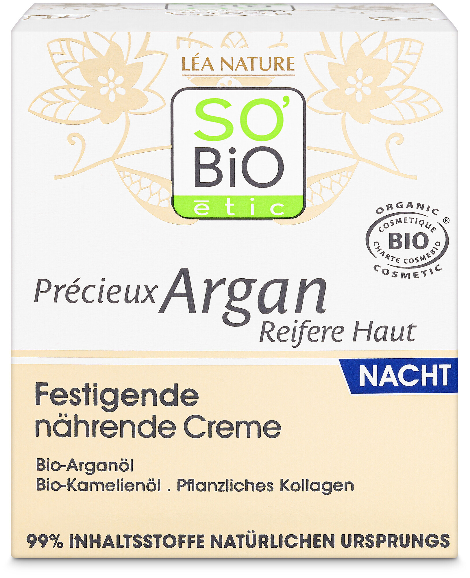 Image of LEA Nature So’bio Etic SO BiO étic Précieux Argan reifere haut Festigende Creme Nacht Bio-Arganöl 50Ml