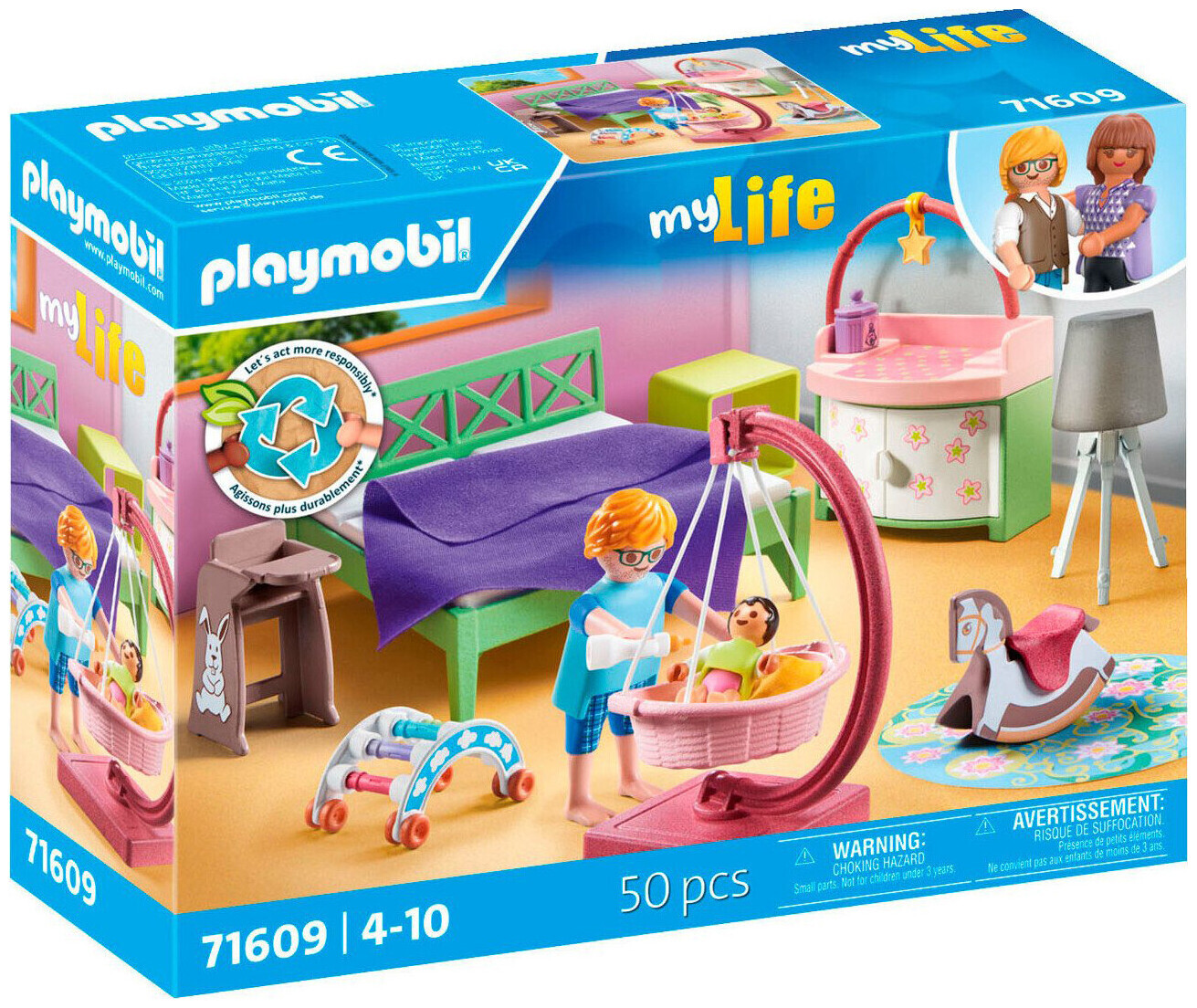 Playmobil 71609 Chambre de parents avec berceau suspendu dès 4 ans