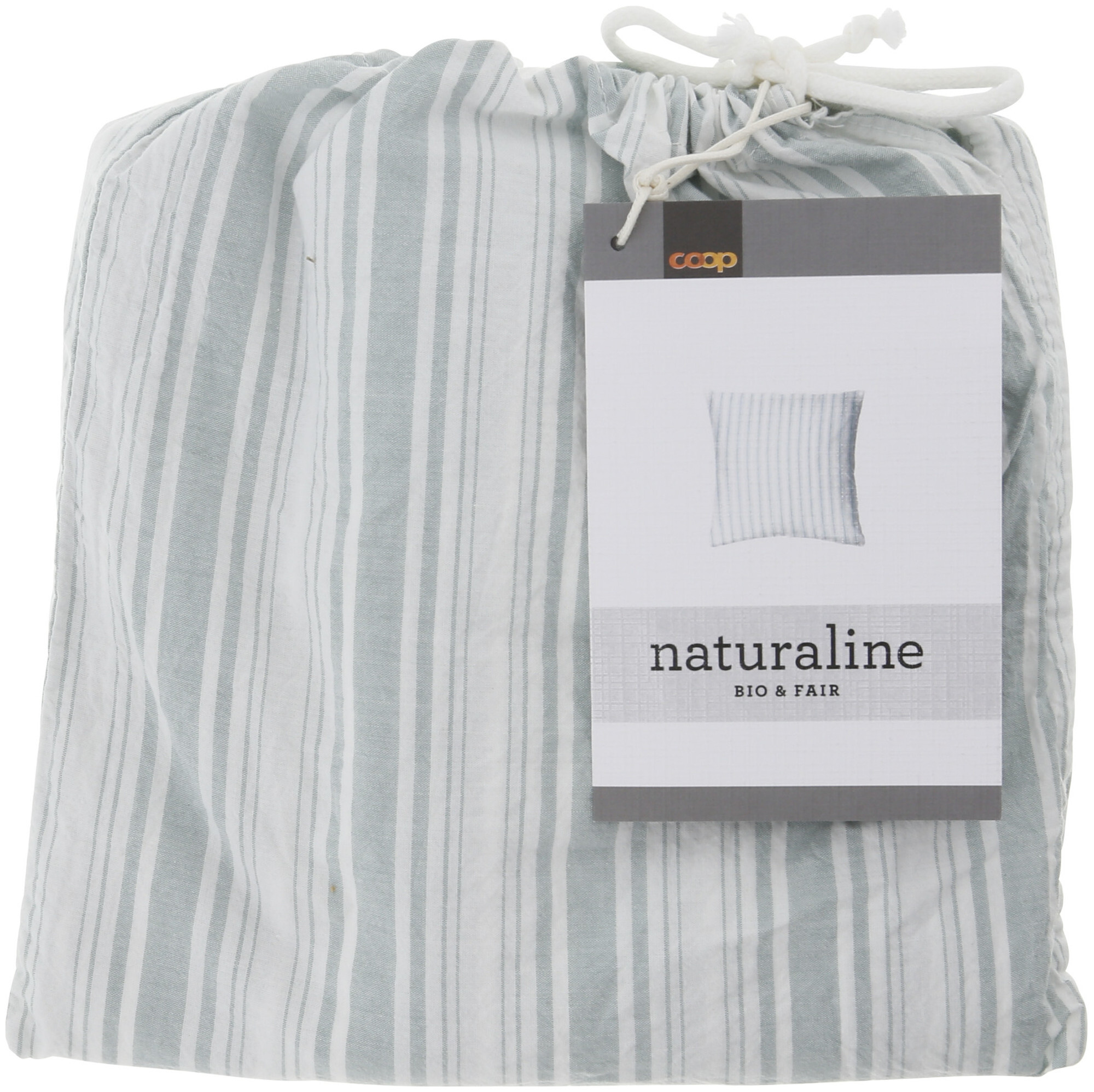 Naturaline Textil Naturaline Kissenbezug Streifen grün 65x65 cm