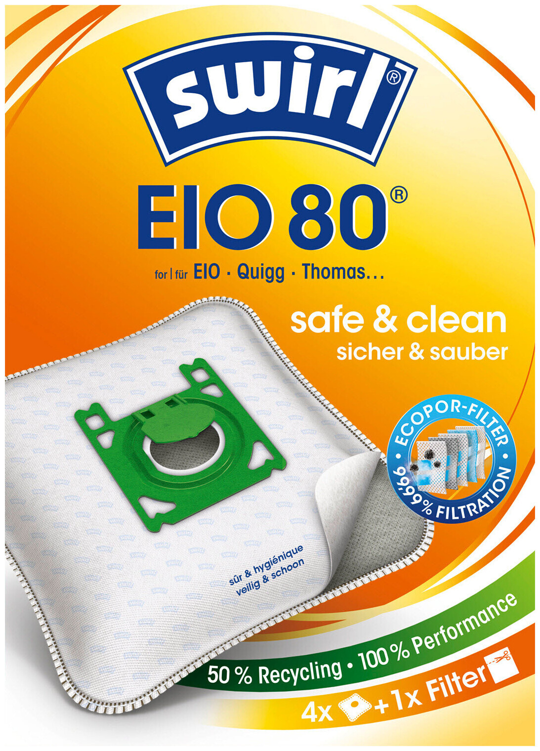 Image of Swirl Staubfilterbeutel EIO 80 MicroPor Plus