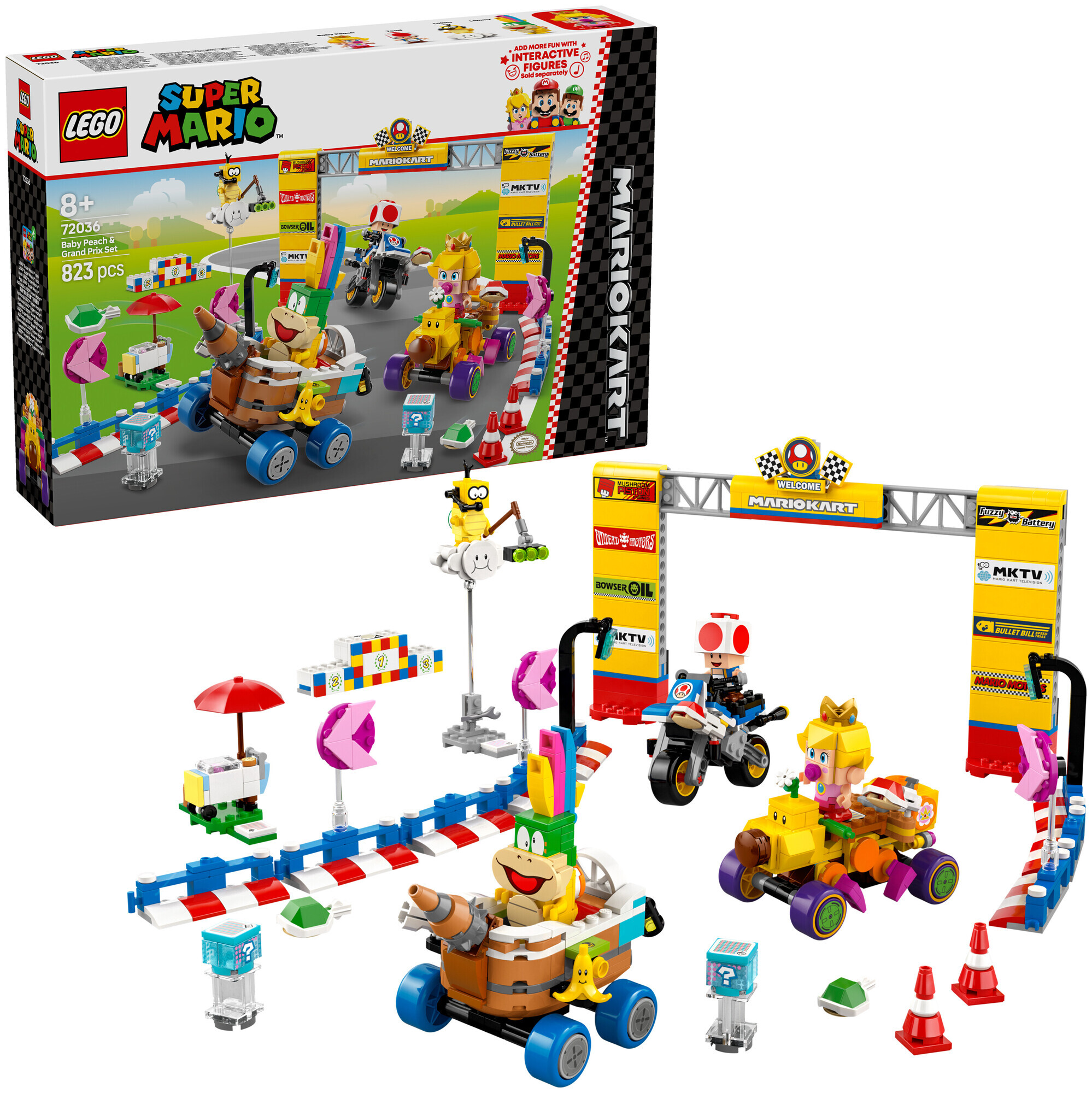 Image of Lego Super Mario Lego® Super Mario 72036: Mario Kart – Baby Peach & Grand Prix-Set ab 8 Jahren