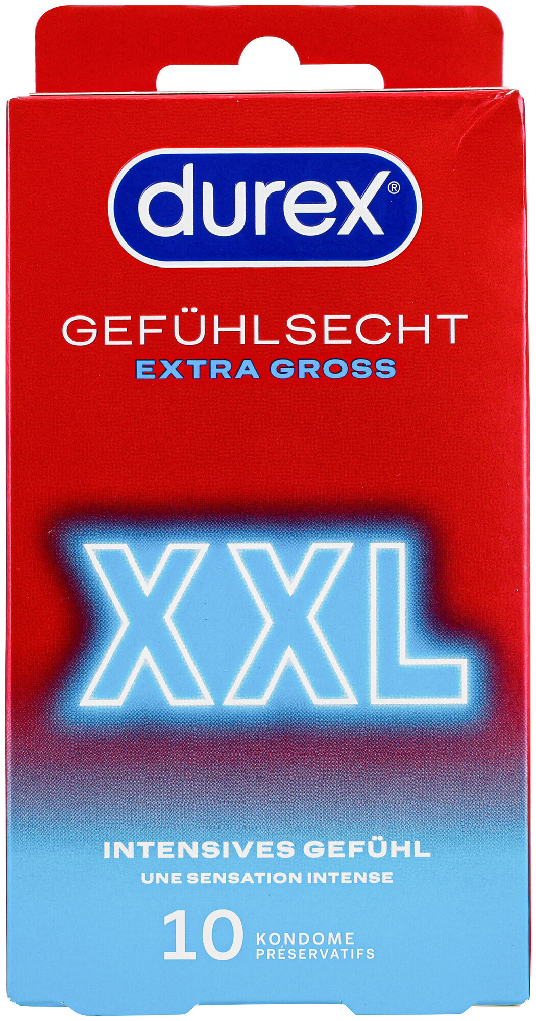 Image of Durex Gefühlsecht XXL Kondome – 10 Stück