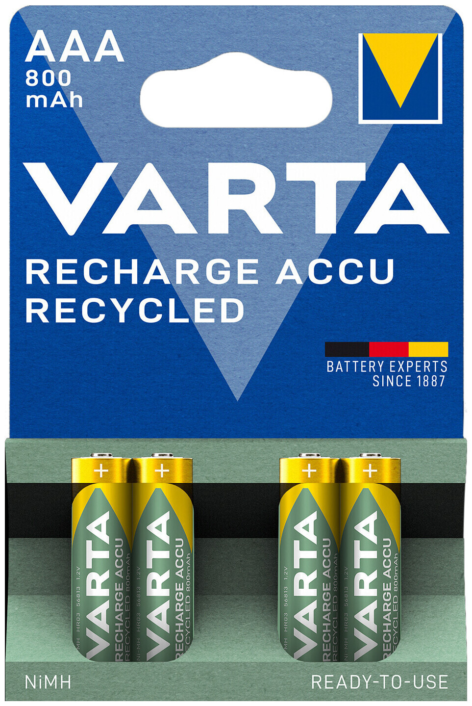 Image of Varta Accu Recycled Aaa/Lr03 800mAh 4 Stück