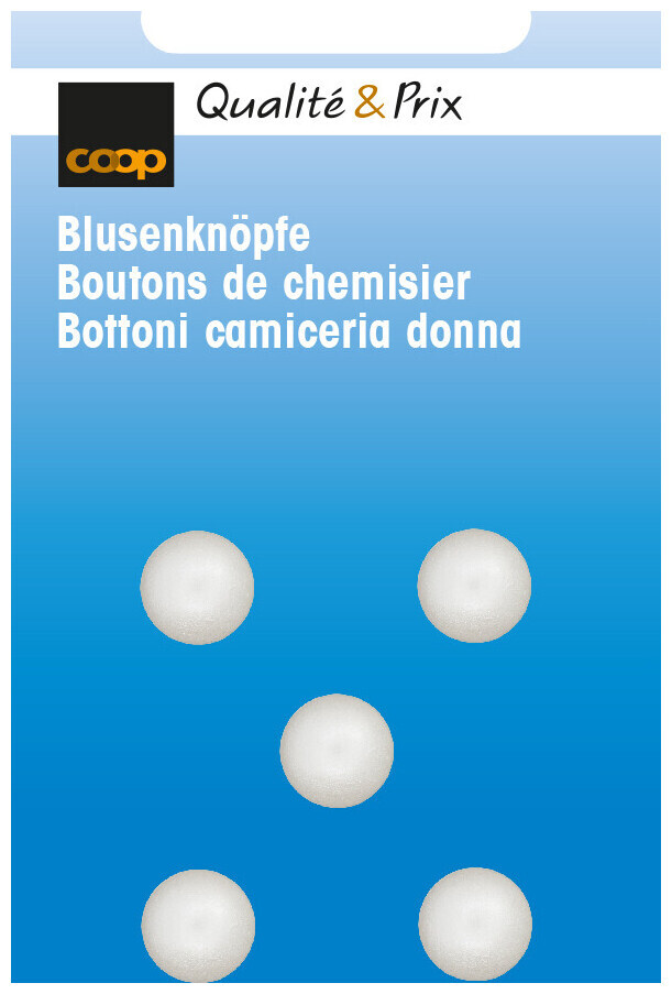 Image of Coop Blusenknopf weiss 9 mm 5 Stk.