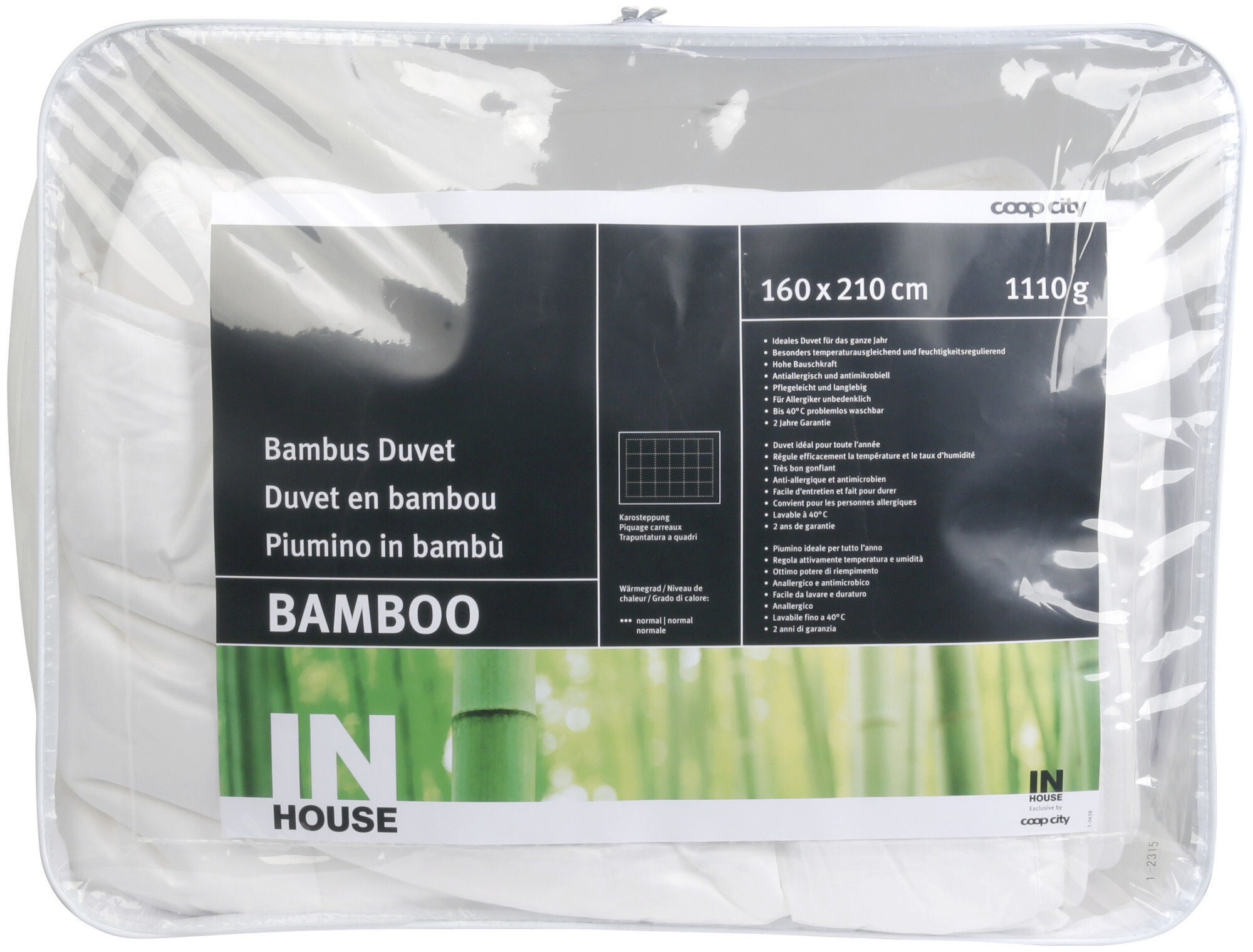 Image of Inhouse Duvet Bamboo 160x210cm