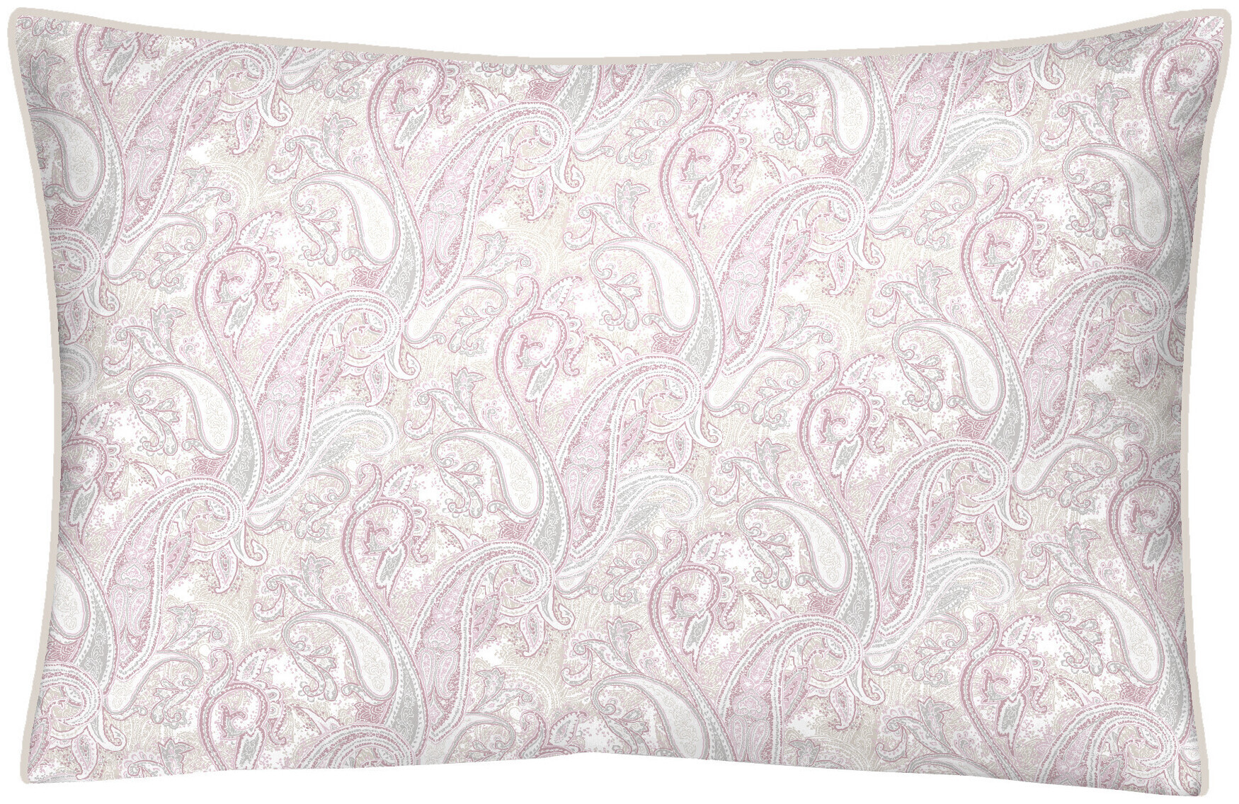 Image of Inhouse Kissen Gots Satin 65x100 Paisley rosa