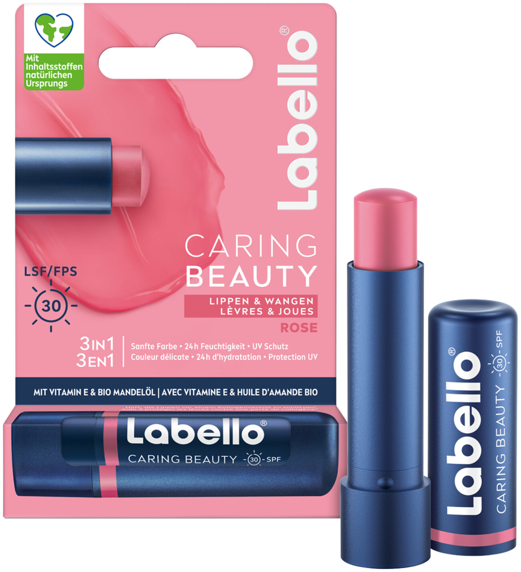 Image of Labello Caring Beauty Rose (4.8 g)