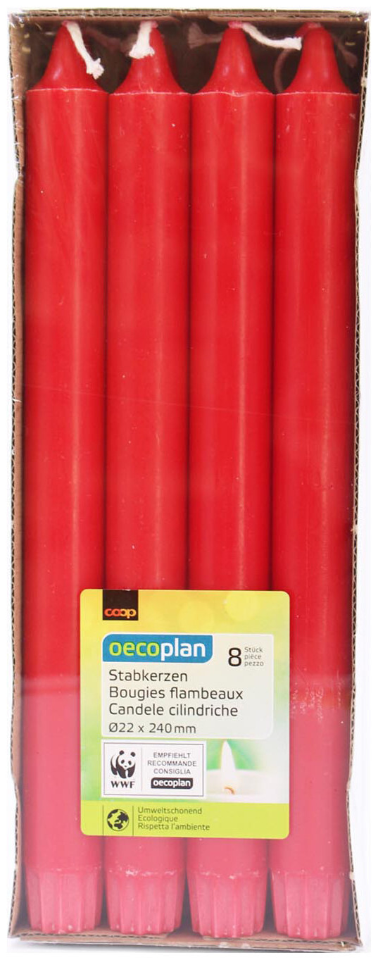 Oecoplan Leuchterkerzen rot 22x240mm