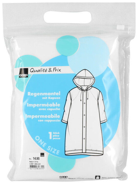 Image of Coop Regenmantel Erwachsene milky transparent