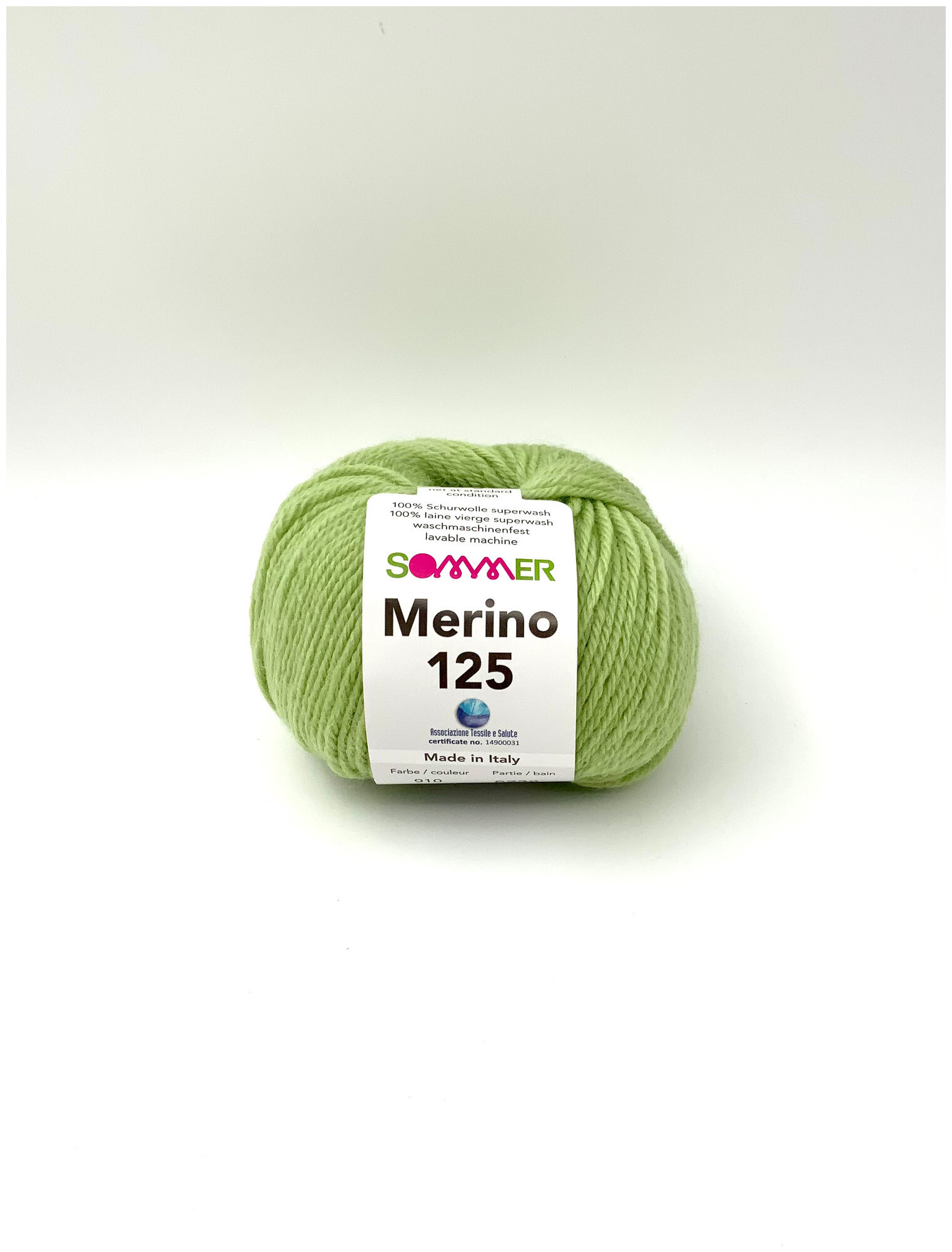 Image of Sommer Merino 125 910 Handstrickgarn 100% Merino Superwash anis 50g