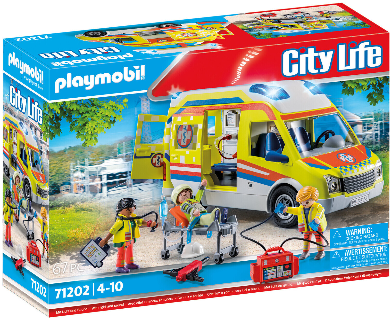 Image of Playmobil Rettungswagen mit Licht und Sound (71202) 4+ Jahre