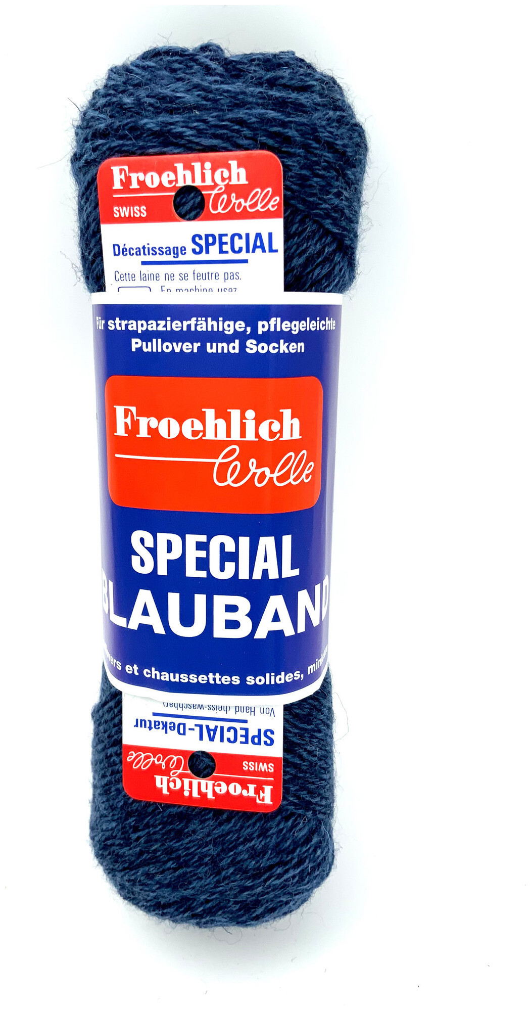 Image of Froehlich Blauband 478 Sockenwolle blau-noir jaspé 50g