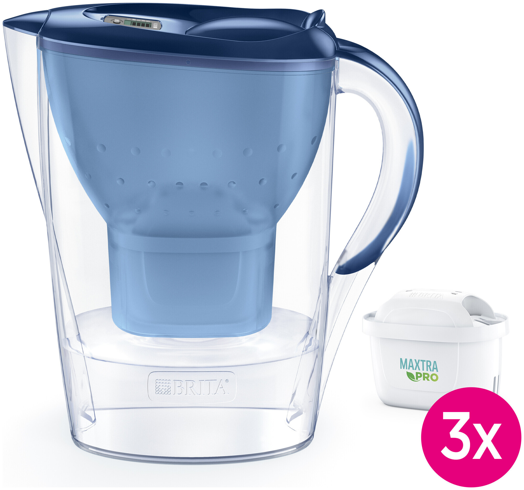 Image of Brita Wasserfilter Marella blau (2,4l) inkl. 3x Maxtra PRO All-in-1 Kartusche