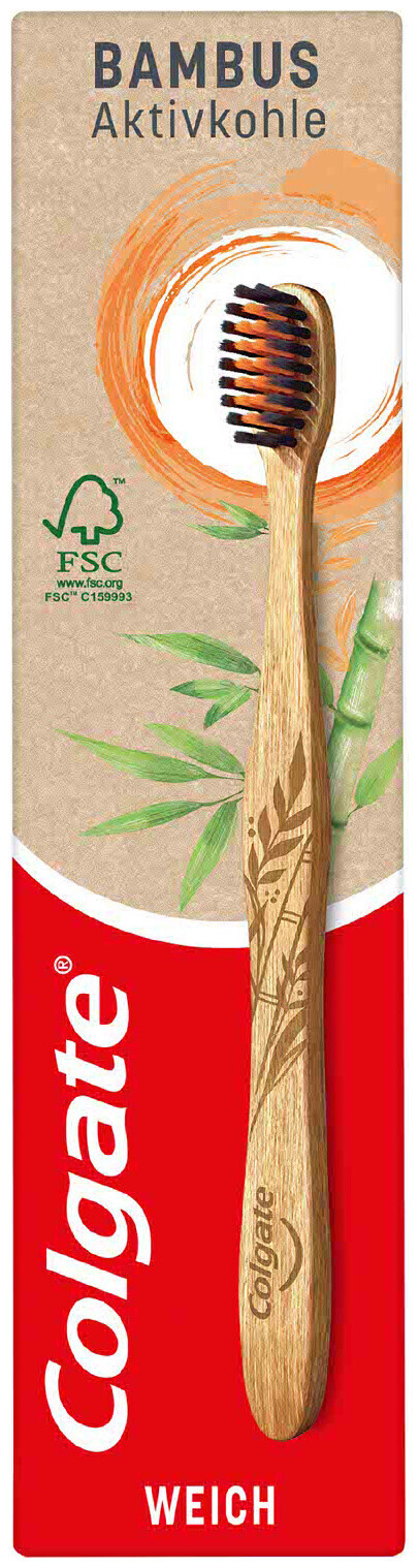 Image of Colgate Bamboo Aktivkohle Weich Zahnbürste