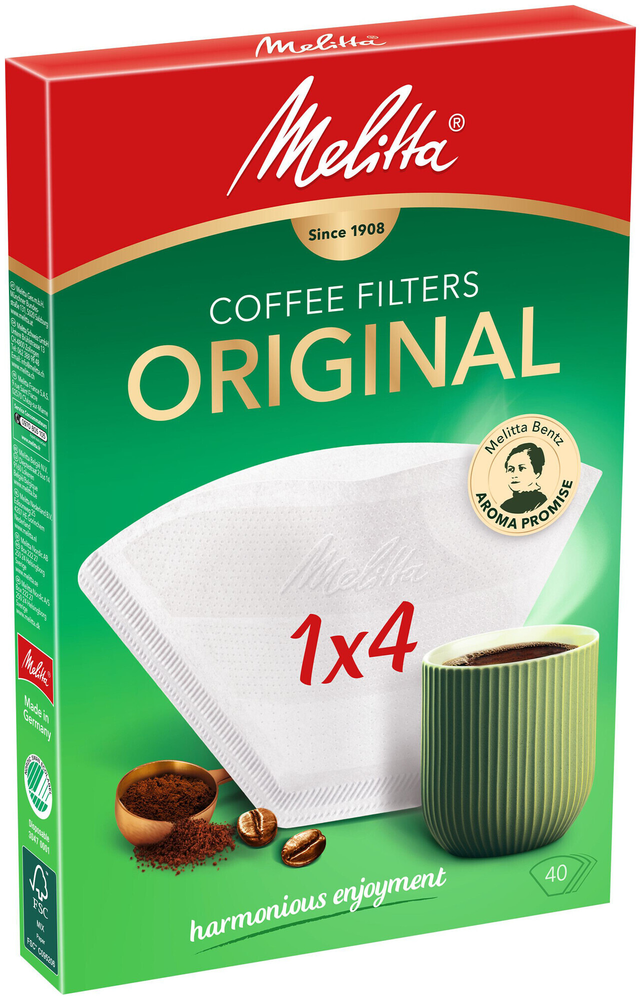 Image of Melitta Filtertüten 1x4/40 Weiss