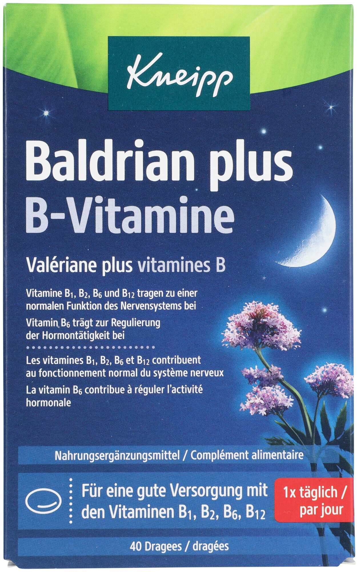 Image of Kneipp Baldrian plus B-Vitamine 40 Dragees