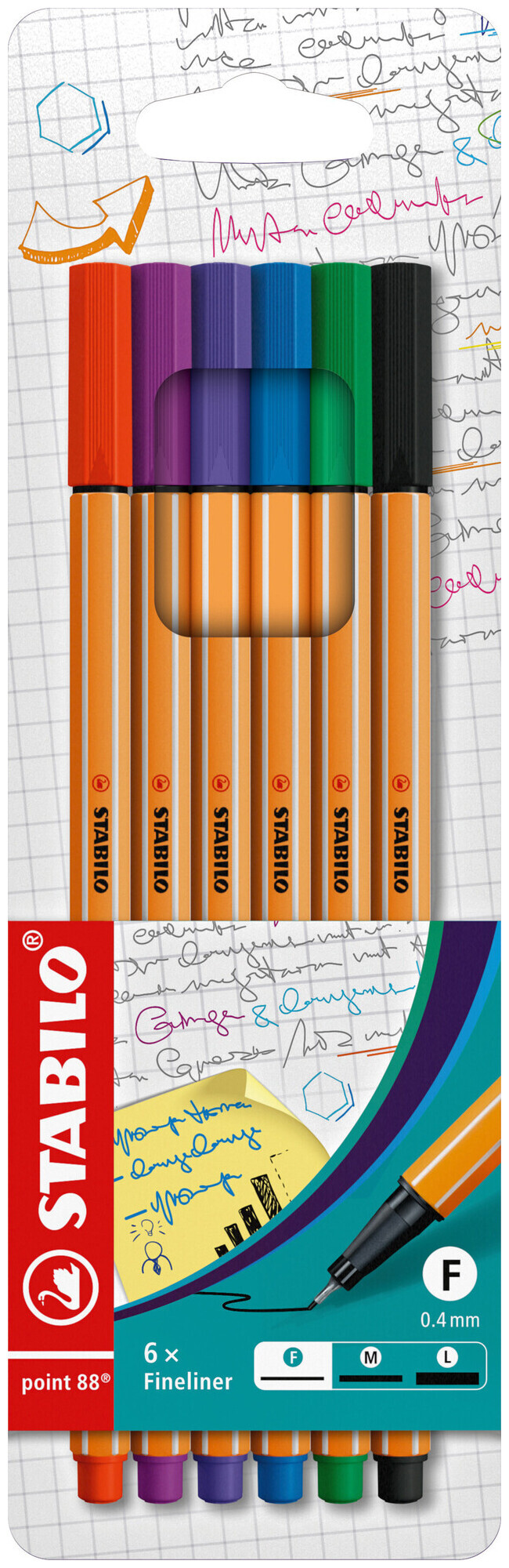 Image of Stabilo Feinschreiber point 88 6er Etui