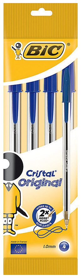 Image of Bic Cristal Kugelschreiber blau 4 Stück